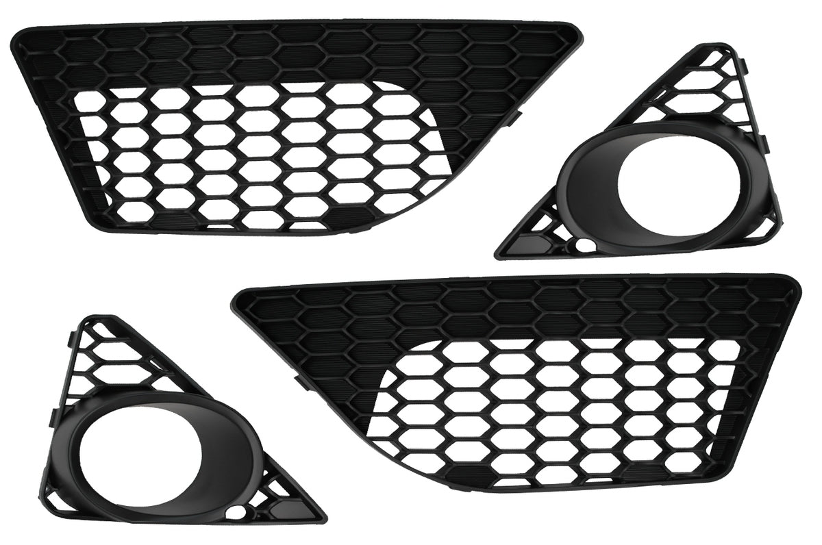 2013-2016 B8.5 Audi A4, RS4 Style Front Bumper W/ Chrome Grille
