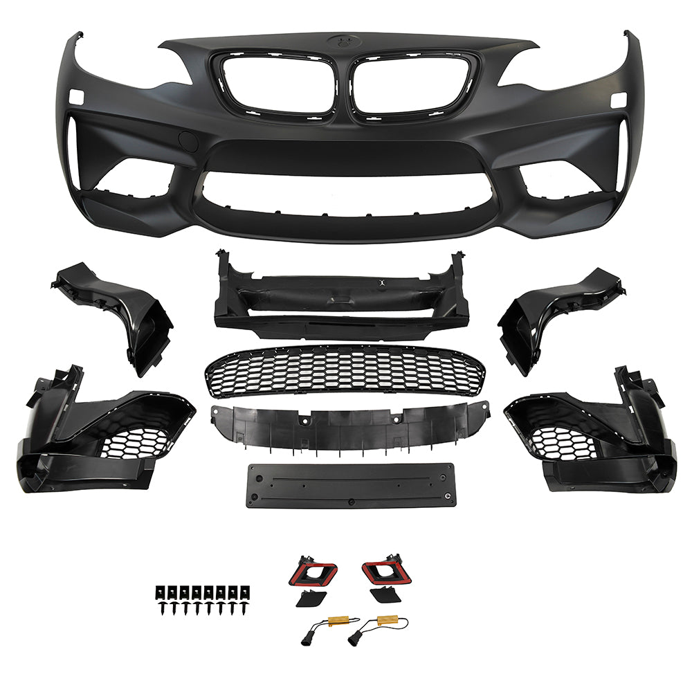 2014-2018 BMW F22/F23 M2 Style Front Bumper w/o PDC Holes