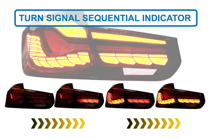 2012-2018 BMW F30 F80 3 Series and M3, GTS Style OLED Tail Lamps