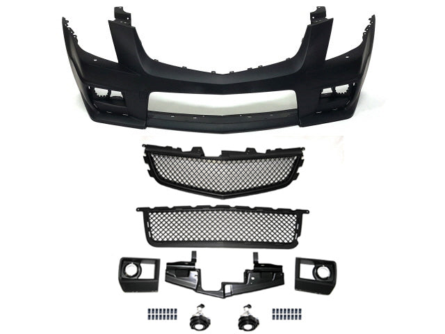 2008-2013 Cadillac CTS-V Style Front Bumper w/ Front Grille with FOG Lights