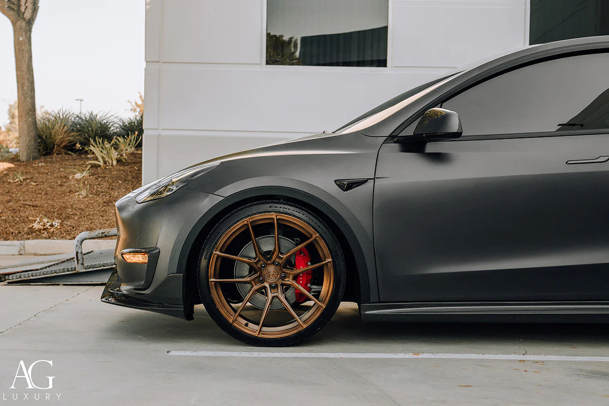 ADRO TESLA MODEL Y PREMIUM PREPREG CARBON FIBER SIDE SKIRTS